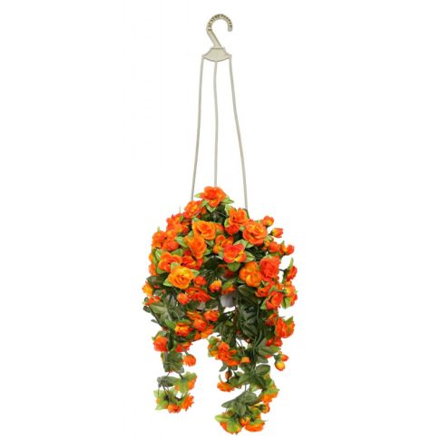 orange Rosen hängend kaufen Kunstpflanze 50 cm